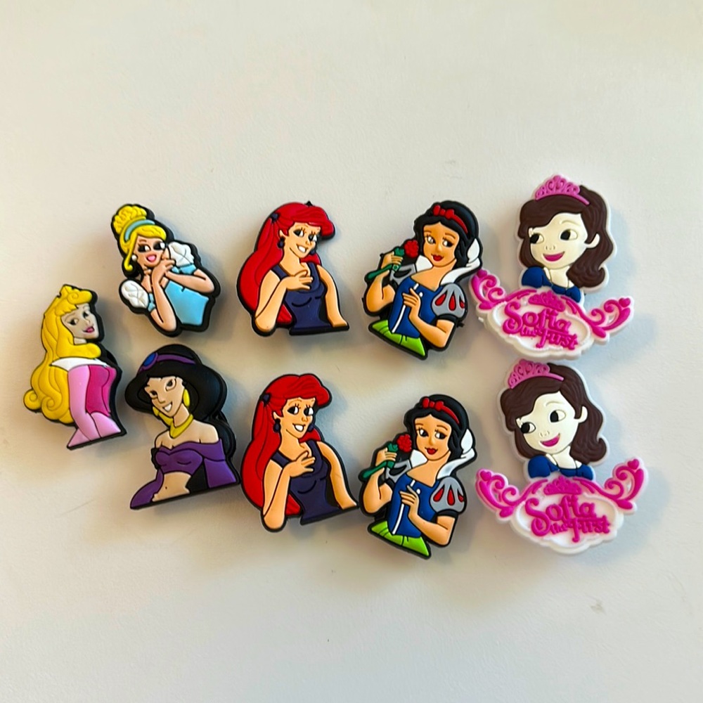 Disney princess croc charms